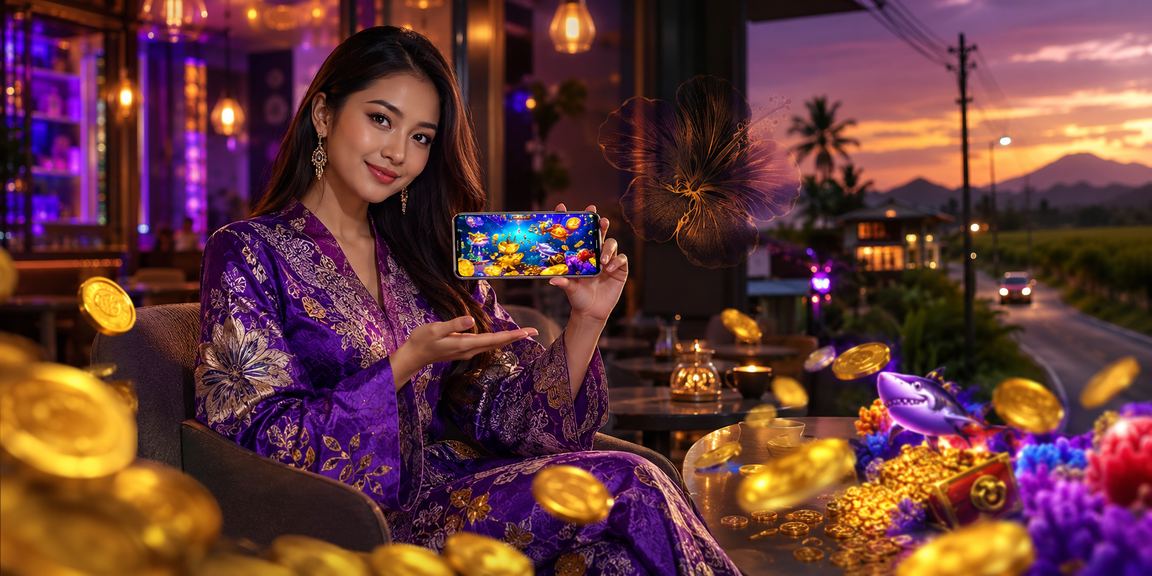 Permainan kasino bergaya batik Malaysia menggambarkan suasana hiburan dalam talian